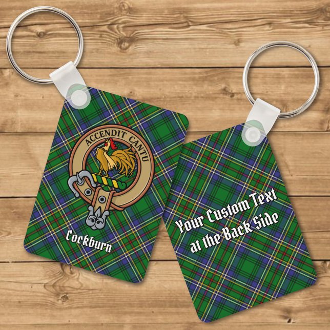 Klan Cockburn-Vapensköld över Tartan Nyckelring (Skapare uppladdad)
