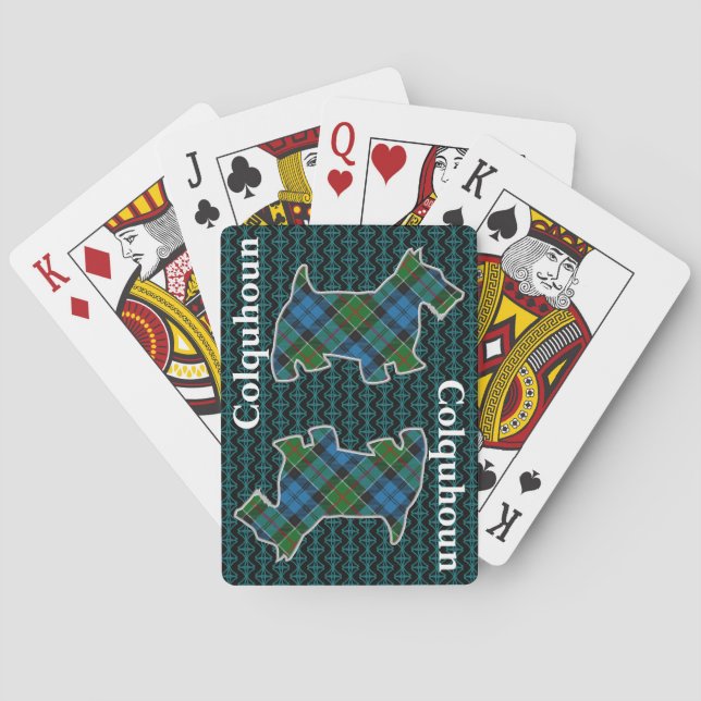 Klan Colquhoun Tartan Scottish Terrier Edition Casinokort (Baksidan)
