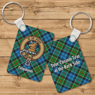 Klan Colquhoun-Vapensköld över Tartan Nyckelring