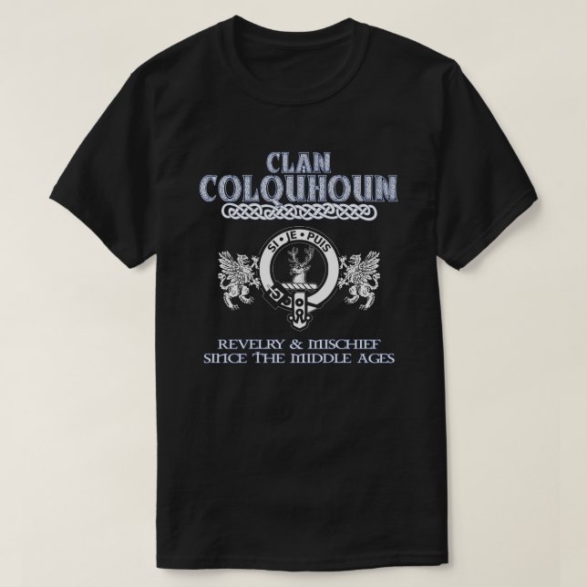 Klan Colquhoun vapensköld Scottish klans Scottish  T Shirt (Design framsida)