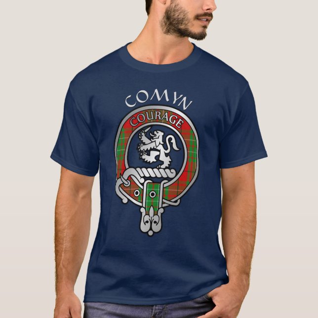 Klan Comyn | Cumming Vapensköld & Tartan T-Shirt (Framsida)
