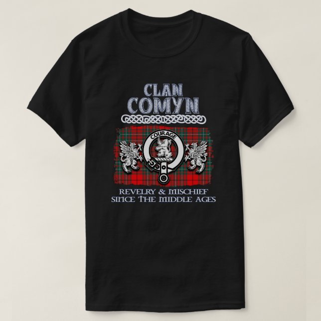 Klan Comyn vapensköld Scottish klans Scottish Surn T Shirt (Design framsida)