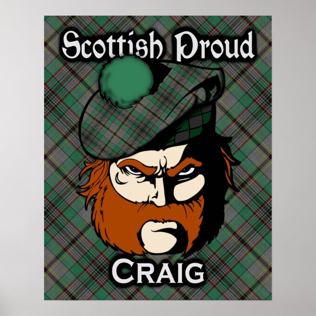 Klan Craig Scottish Tartan Poster (Framsidan)