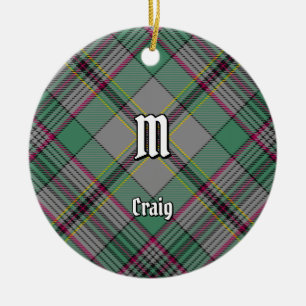 Klan Craig Tartan Ceramic Ornament