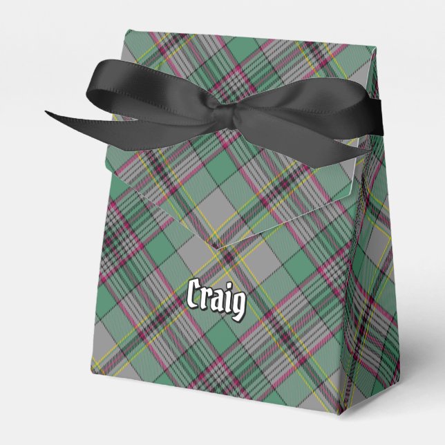 Klan Craig Tartan Favor Box Presentaskar (Framsidan Sidan)