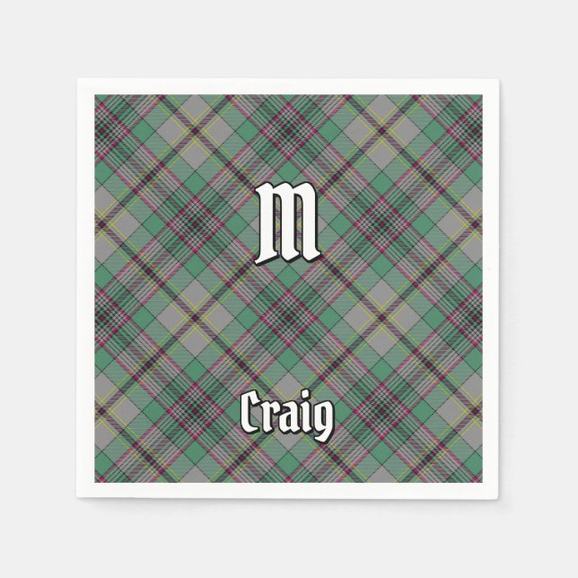 Klan Craig Tartan Napkins Pappersservett (Framsidan)
