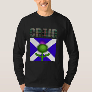 Klan Craig Tartan Scottish Family Namn Scotland Pr T Shirt