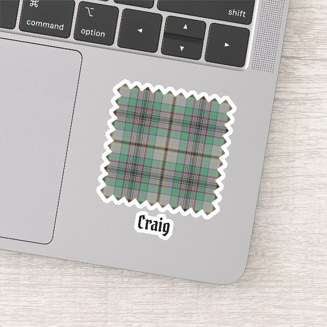 Klan Craig Tartan Sticker Klistermärken (Detalj)
