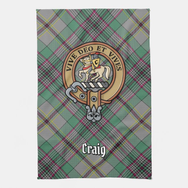 Klan Craig Vapensköld Kitchen Towel Kökshandduk (Vertikal)