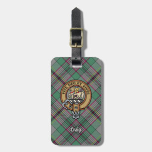 Klan Craig Vapensköld över Tartan Bagagebricka