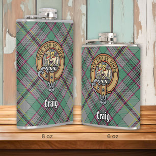 Klan Craig Vapensköld över Tartan Fickplunta