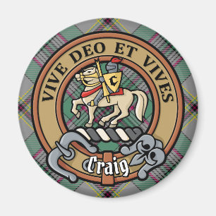 Klan Craig Vapensköld över Tartan Magnet