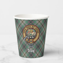 Klan Craig Vapensköld över Tartan Papprare Kopp