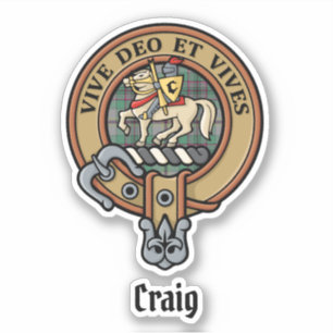 Klan Craig Vapensköld Sticker Klistermärken
