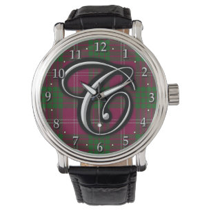 Klan Crawford Brev C Monogram Tartan Armbandsur