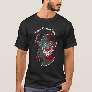 Klan Crawford Surname Efternamn Scottish Tartan Cr T Shirt