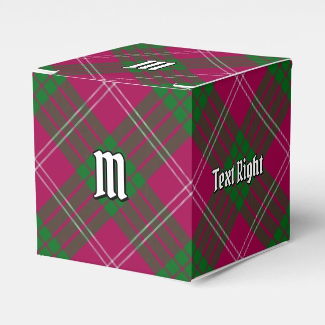 Klan Crawford Tartan Favor Box Presentaskar (Framsidan Sidan)