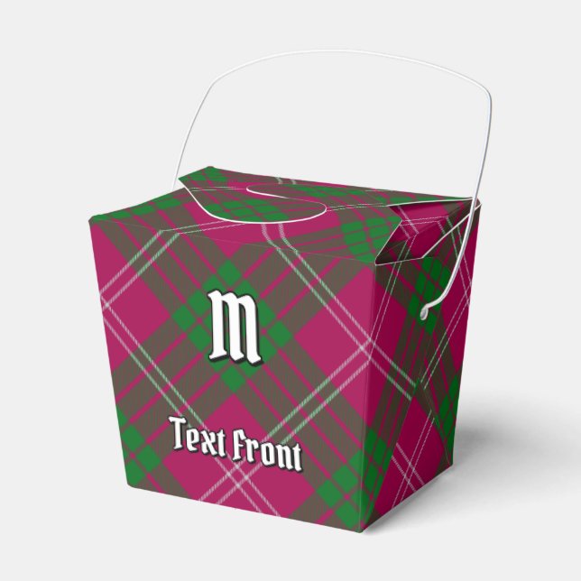 Klan Crawford Tartan Favor Box Presentaskar (Framsidan Sidan)