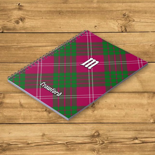 Klan Crawford Tartan Notebook Anteckningsbok (Skapare uppladdad)