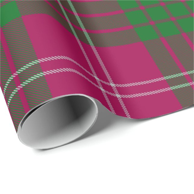 Klan Crawford Tartan Wrapping Papper Presentpapper (Rullad Hörn)