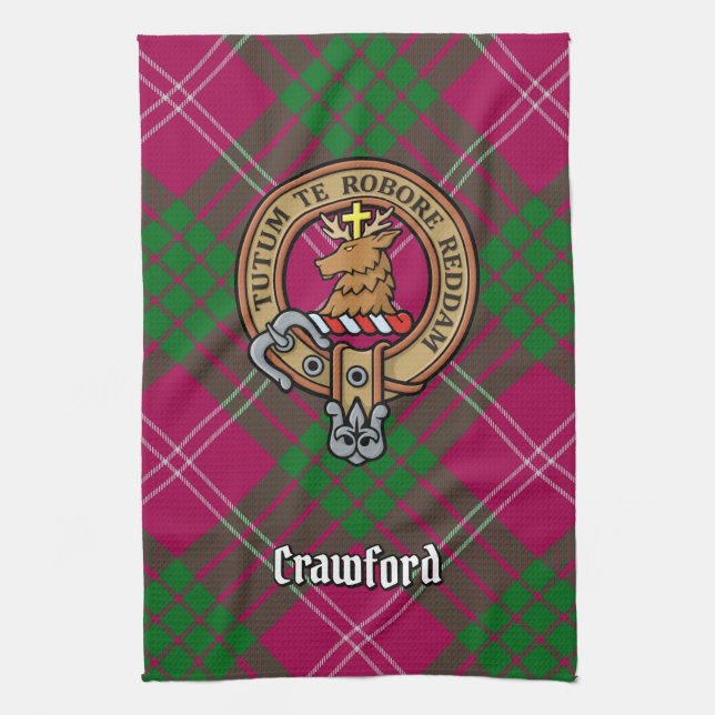 Klan Crawford Vapensköld Kitchen Towel Kökshandduk (Vertikal)