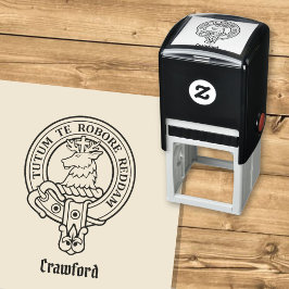 Klan Crawford Vapensköld Self-inking Frimärke Självfärgande Stämpel