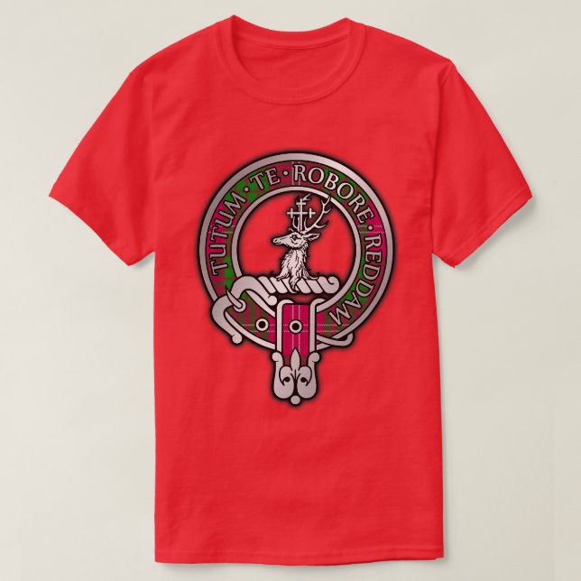 Klan Crawford Vapensköld Tartan T Shirt (Design framsida)