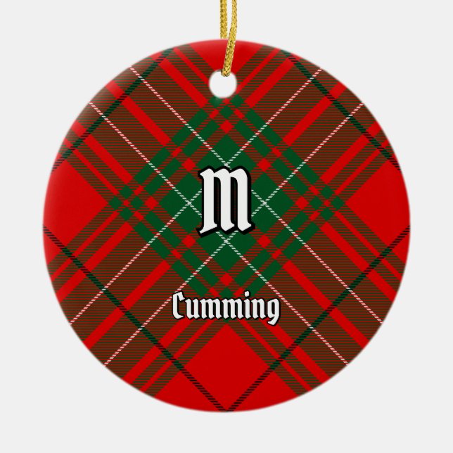 Klan Cumming Tartan Julgransprydnad Keramik (Framsidan)