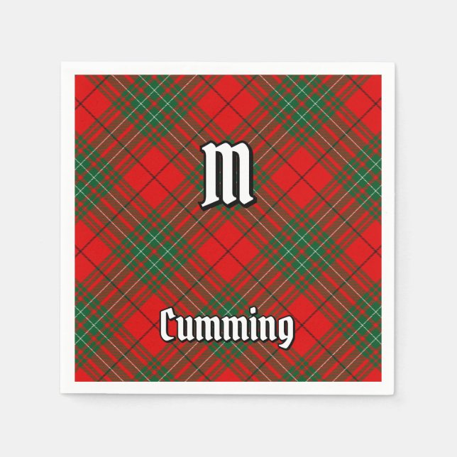 Klan Cumming Tartan Pappersservett (Framsidan)