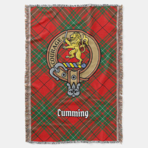 Klan Cumming-vapen över tartan Filt