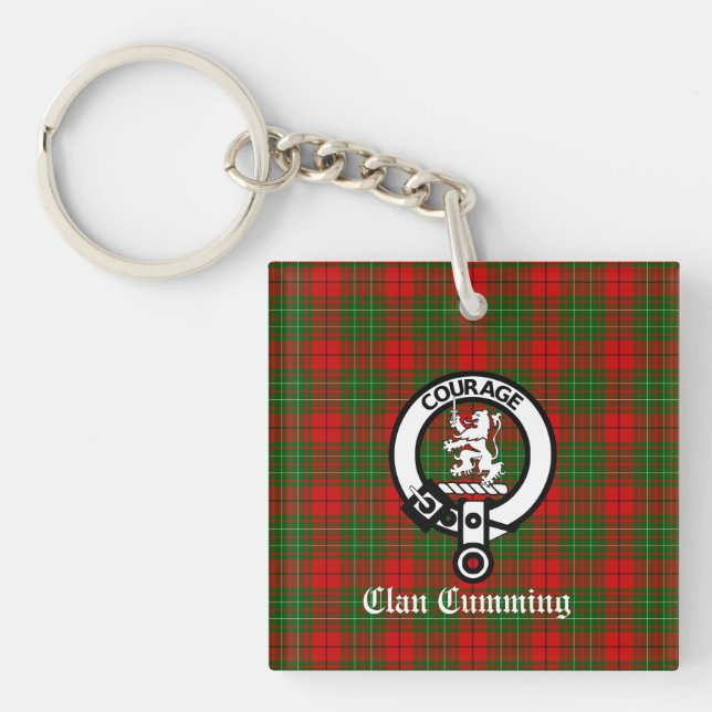 Klan Cumming Vapensköld Badge och Tartan (Framsidan)