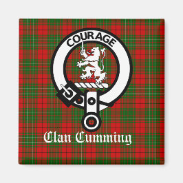 Klan Cumming Vapensköld Badge och Tartan Magnet