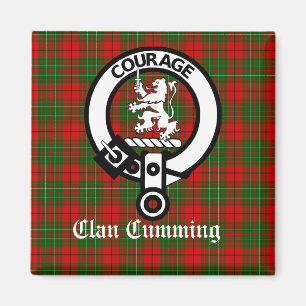 Klan Cumming Vapensköld Badge och Tartan Magnet