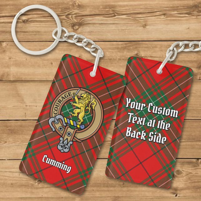 Klan Cumming Vapensköld över Tartan (Skapare uppladdad)