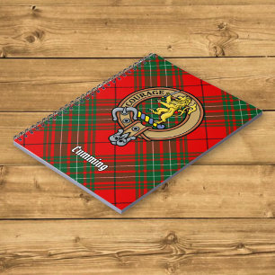 Klan Cumming Vapensköld över Tartan Anteckningsbok