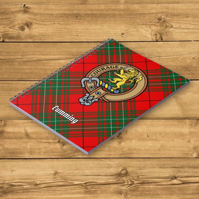 Klan Cumming Vapensköld över Tartan Anteckningsbok (Skapare uppladdad)
