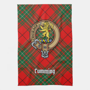 Klan Cumming Vapensköld över Tartan Kökshandduk