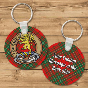 Klan Cumming Vapensköld över Tartan Nyckelring