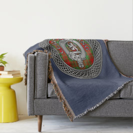 Klan Cumming Vapensköld & Tartan Knot Throw Blanke Filt
