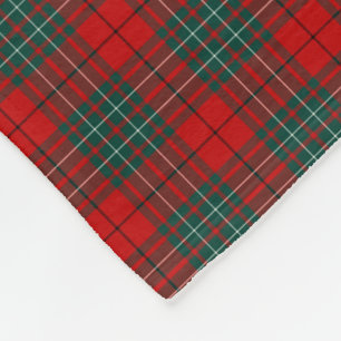Klan Cummings Tartan Mörk grönt och Röd Play Fleecefilt