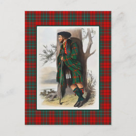 Klan Cummings Vintage Illustration Tartan Ram Vykort