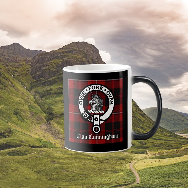Klan Cunningham Badge & Tartan Kaffemugg (Skapare uppladdad)