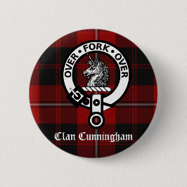 Klan Cunningham Badge & Tartan Knapp