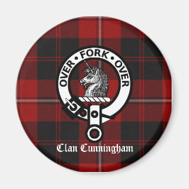 Klan Cunningham Badge & Tartan Magnet