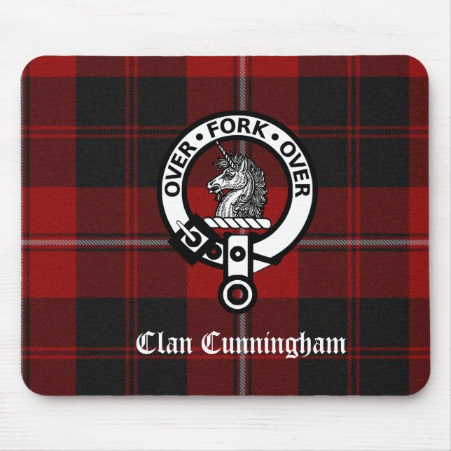 Klan Cunningham Badge & Tartan Musmatta (Framsidan)