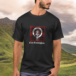 Klan Cunningham Badge & Tartan T-shirt