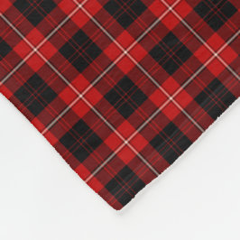 Klan Cunningham Red and Black Tartan Fleecefilt