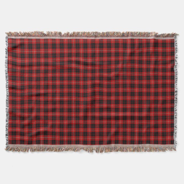 Klan Cunningham Red and Black Tartan Mysfilt (Framsidan)