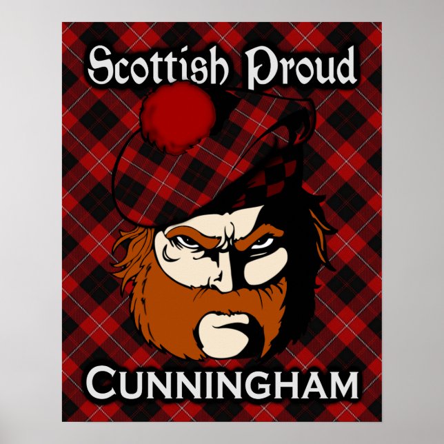 Klan Cunningham Scottish Tartan Poster (Framsidan)