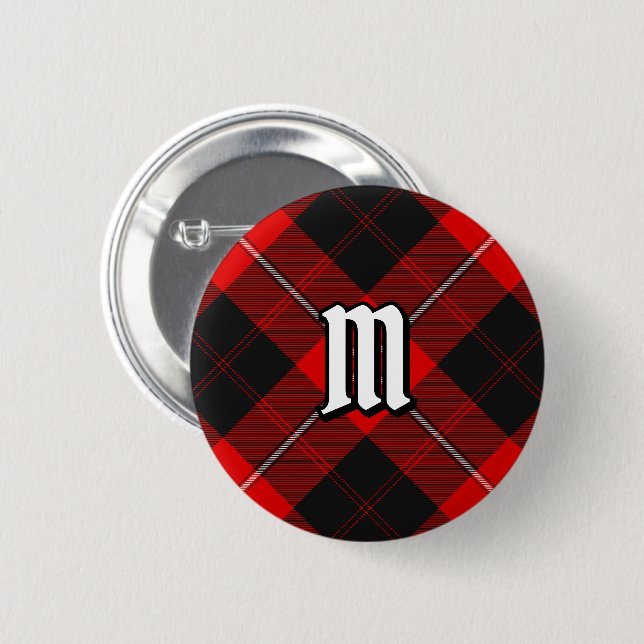 Klan Cunningham Tartan Button Knapp (Framsida & baksida)